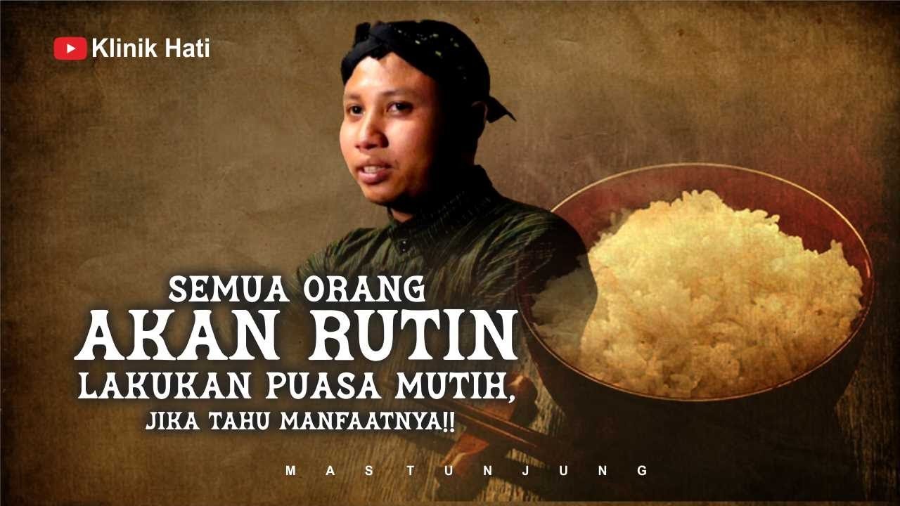  A thumbnail of a YouTube video with a man in a black shirt and a black cap with white text overlaid on top of the image that reads: "Step-by-step guide to perform Puasa Mutih Ilmu Kebatinan."