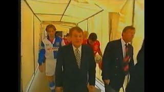 Jack Walker leads Blackburn Rovers out at Wembley [1994]