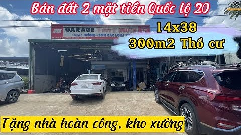 S135-Bán đất 2 mặt tiền quốc lộ 20 sẵn căn nhà đã hoàn công, trung tâm thị trấn Liên nghĩa-Đức trọng