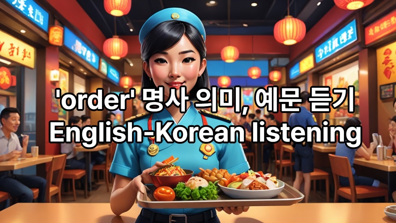 order (명사편) 뜻·예문 사전 통째로 듣기 (반복 학습용)