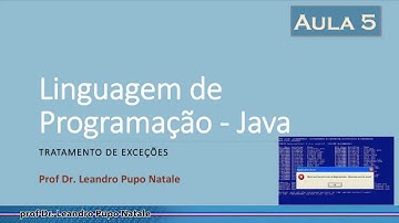 Linguagem de Programação Java - Tratamento de Exceções