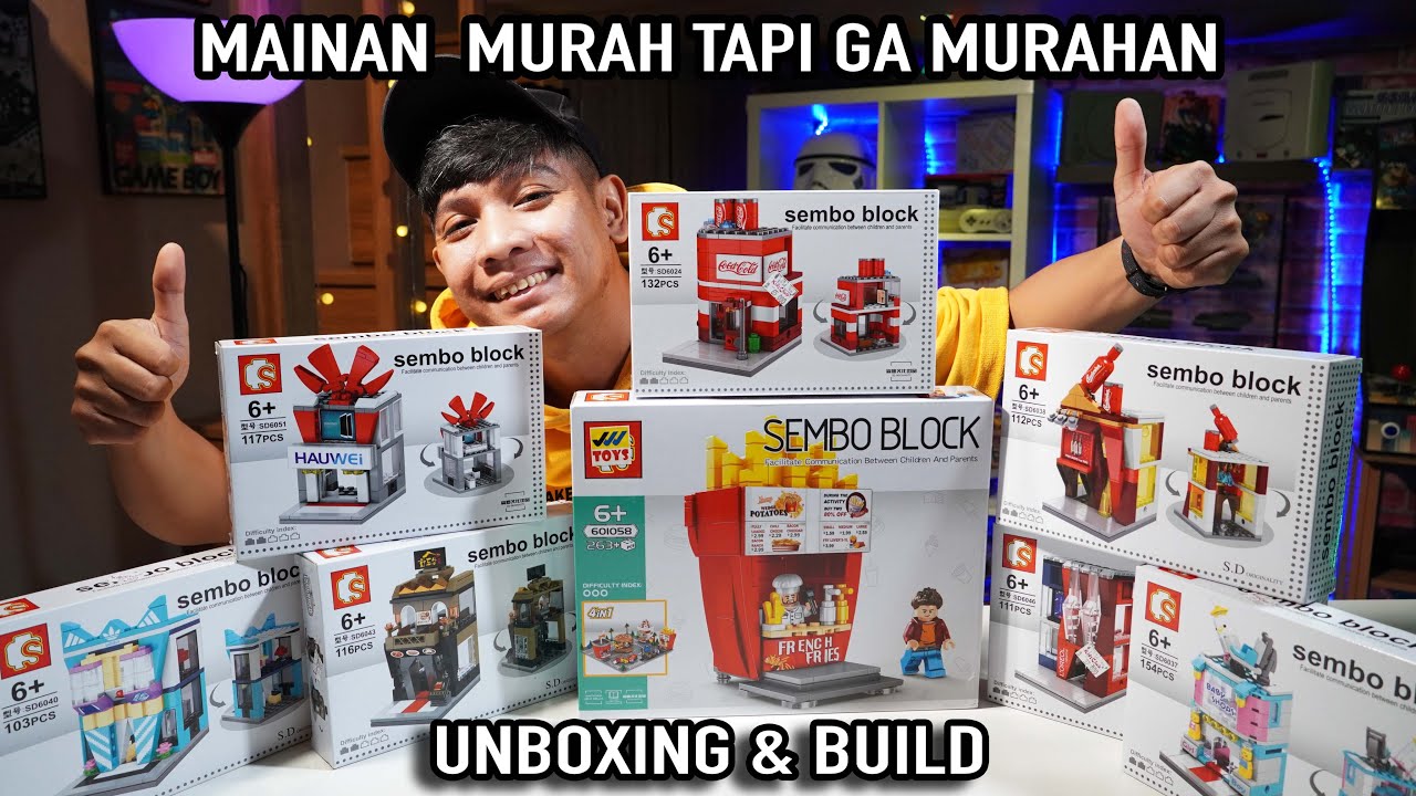 MAINAN MURAH TAPI GA MURAHAN | UNBOXING & BUILD SEMBO BLOCK FRENCH FRIES #601058. 