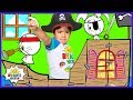 Ryan's Pretend Play Pirate Ship with EK Doodles Animation!!!