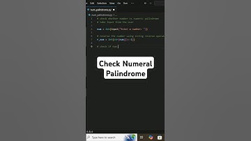 palindrome number check using python🔢🔍 #python #pythonforbeginners #pythonprogramming #coding