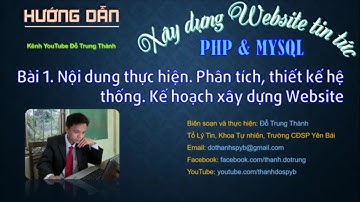 PHP. XD Website tin tức-Bài 1. Phân tích, thiết kế hệ thống