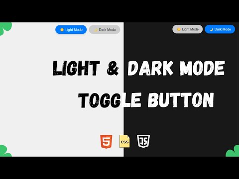 Build a Light/Dark Mode Toggle with HTML CSS and JavaScript Step-by-Step Tutorial