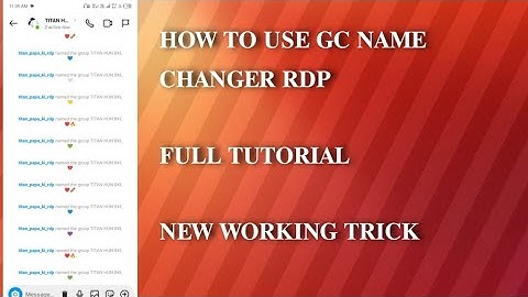 HOW TO USE GC NAME CHANGER RDP|| TITAN ERA