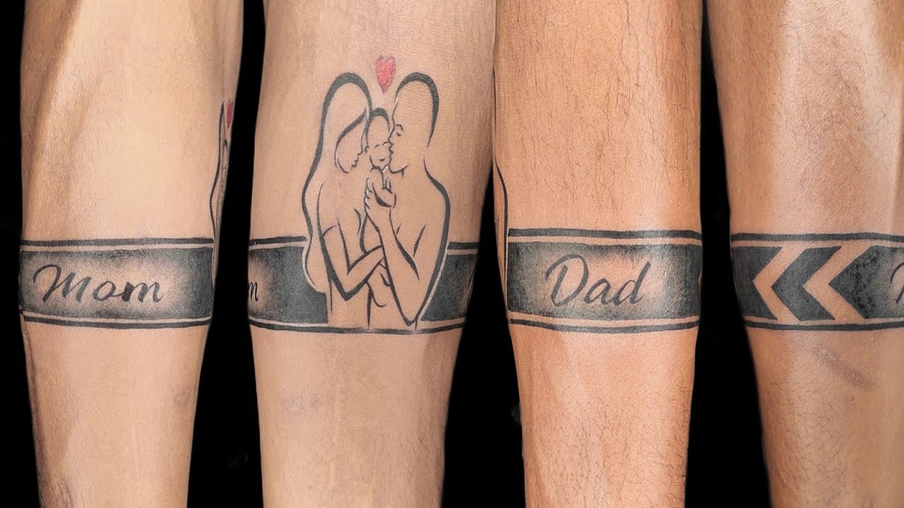 Mom Dad Arm Band || Smart Ink Tattoo Studio || Ranaghat Tattoo Studio