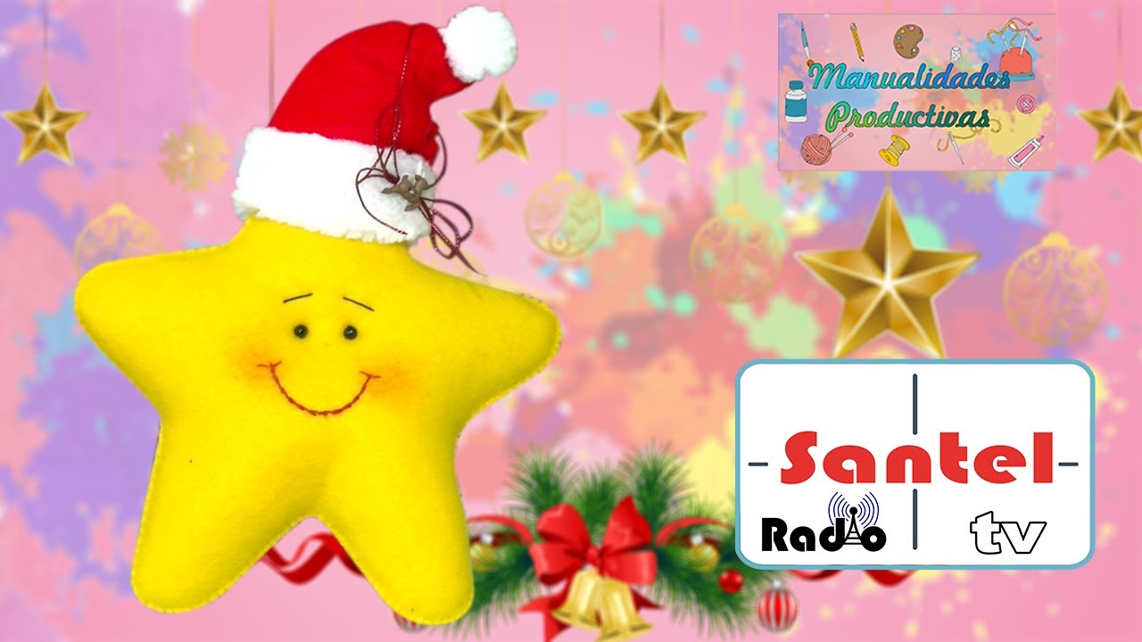 Manualidades Productivas: Estrella Navideña con técnica de Paño Lency