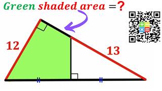 Can you calculate area of the Green shaded Quadrilateral? | (Triangle) | #math #maths | #geometry