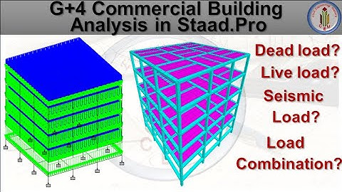 G+4 Commercial building Analysis in Staad.pro | G+4 building analysis in staad.pro | G+4 building