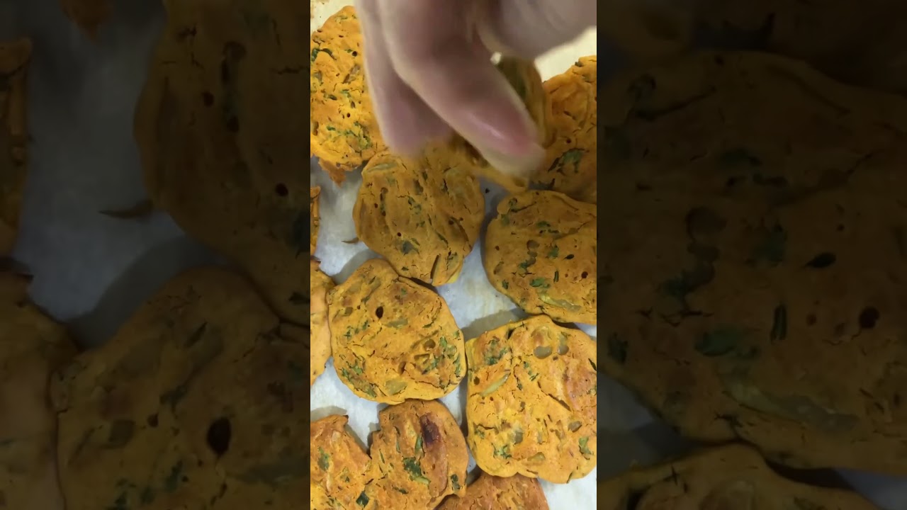 Baked pakora no oil full recipe video in discrption