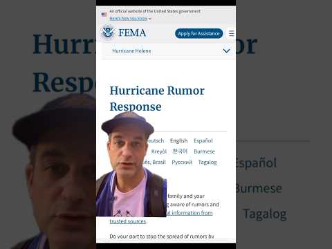 Watch out for all the misinformation. FEMA drops the facts!
