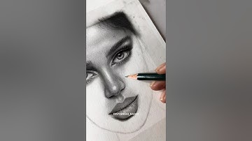 My pencil drawing process from start to finish✨Realism Portrait #charcoaldrawing #pencilshading #art