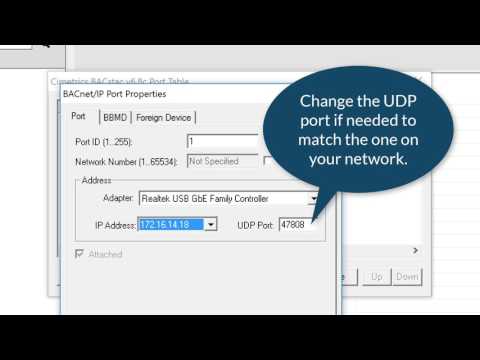 BACstac BACnet/IP Configuration in BACnet Explorer