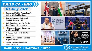 1 July Current Affairs 2026 | English | Daily Current Affairs | Current Affairs Today 