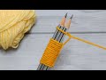 It is very Beautiful !! | Super easy Woolen Yarn Flower making idea with Pencils | Easy Sewing Hack