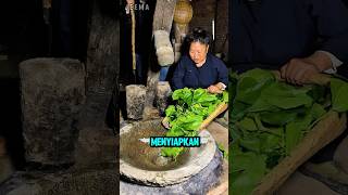 Cara tradisional mengolah daun murbei #shorts #shortvideo #tradisional