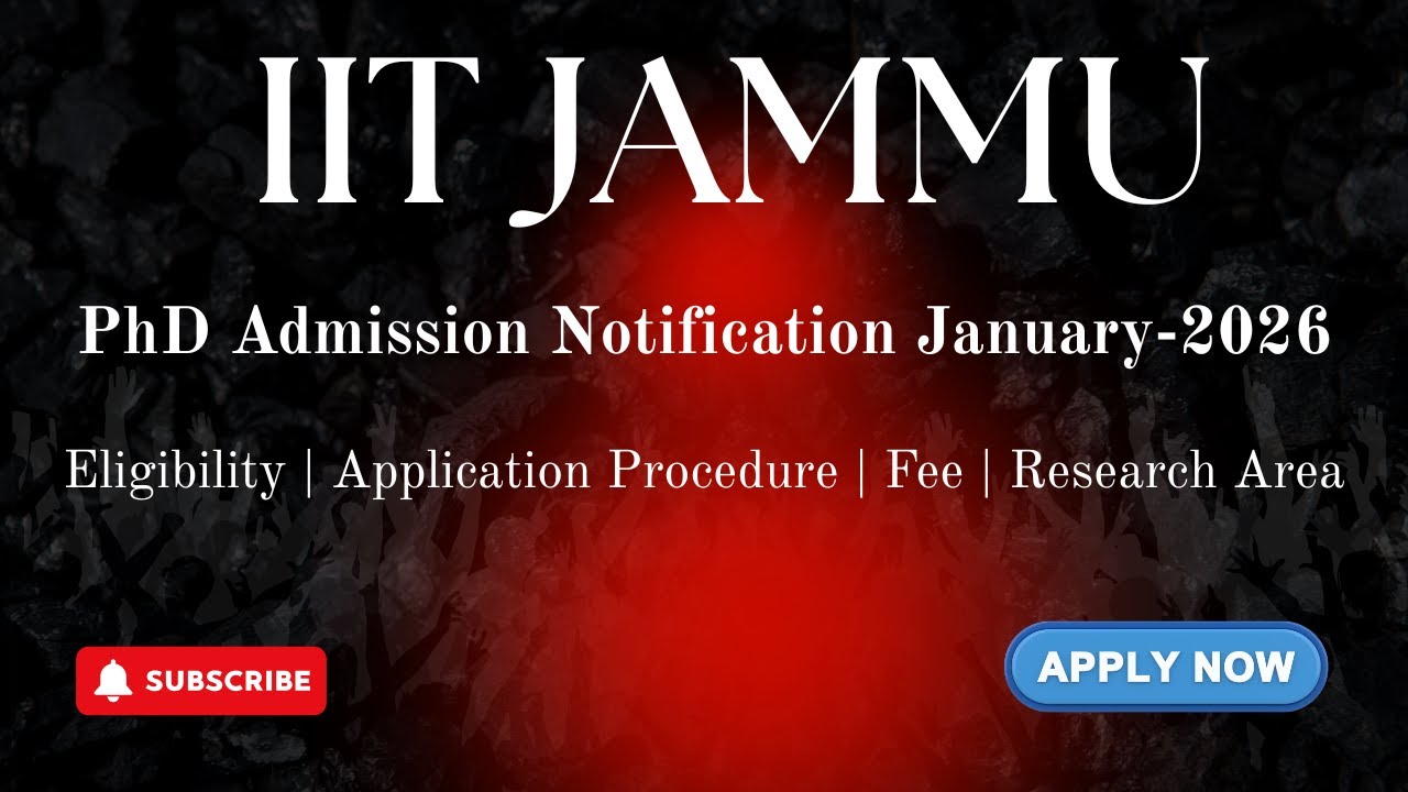 IIT Jammu PhD Admission January-2026 | Eligibility, Dates & Application Process | HustleWithRishu
