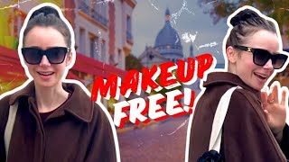 Lily Collins Goes Goes Au Naturel In Paris