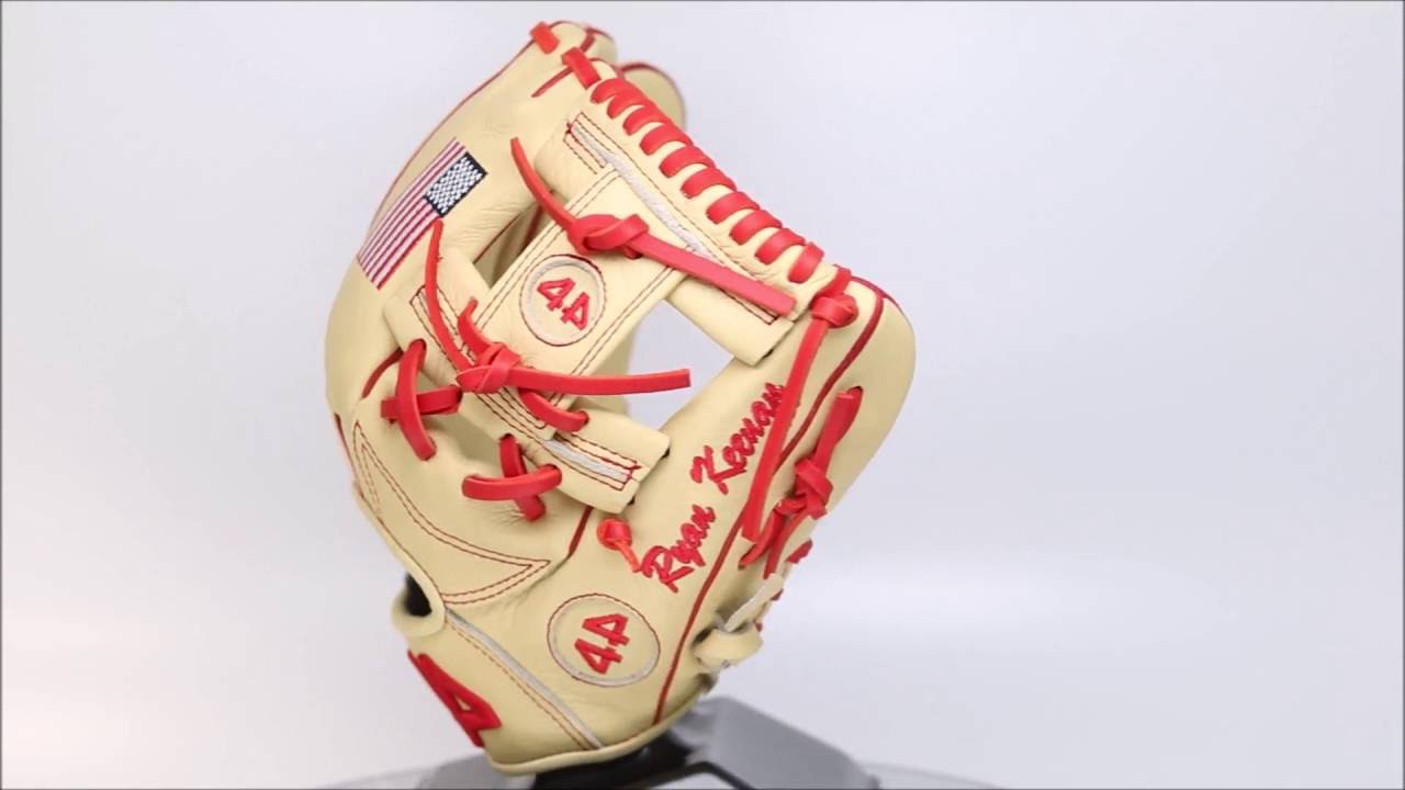 44 Pro Custom Baseball Glove Youth Rise Series Blonde Red I web YouTube