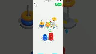 Color Hoop Stack Level 3 #Shorts Gameplay All Levels