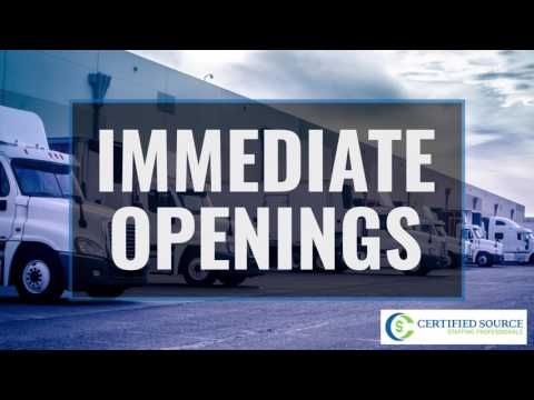 Oklahoma City CDL Driving Jobs - Certified Source Staffing Professionals - video from Certified Source