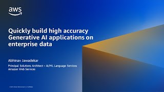 Quickly build high-accuracy Generative AI applications on enterprise data
