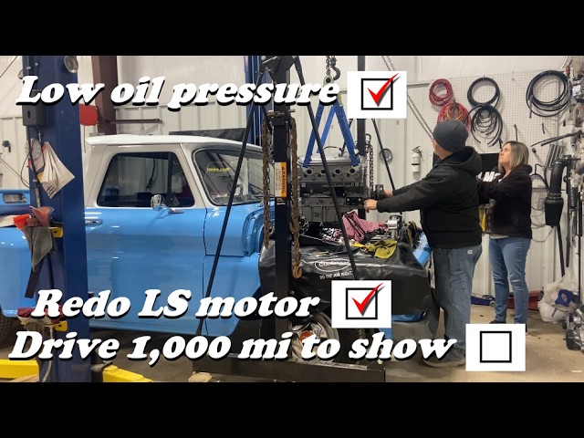 C10 LS engine install, from stand to running, everything in between. 2 weeks before #gmtailgatetour