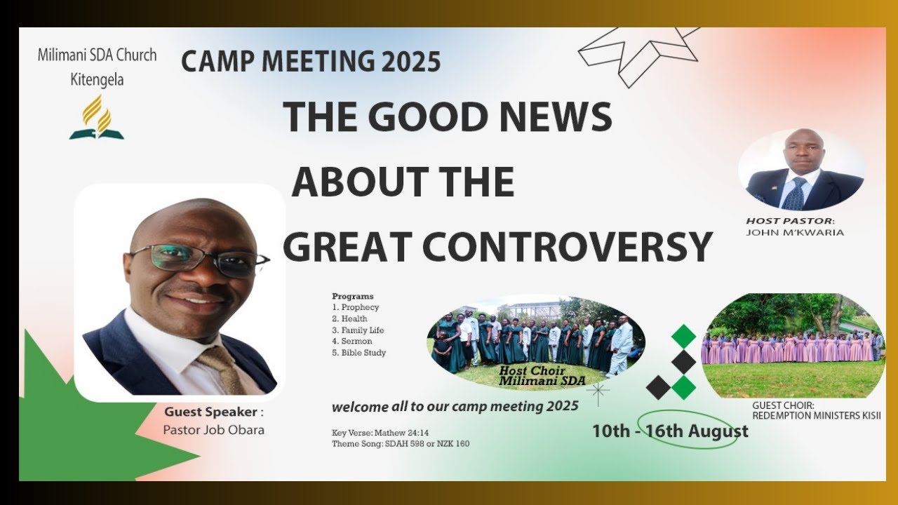 THE GREAT CONTROVERSY SERMON BY PST JOB OBARA || CAMP MEETING CLIMAX ...
