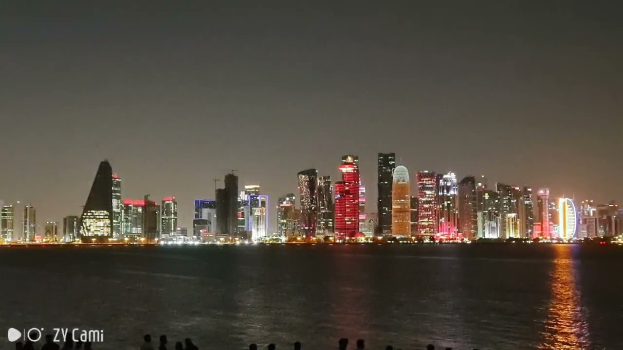 Doha High Rise Buildngs Night View | Doha Corniche | Doha Dhow | Short Video