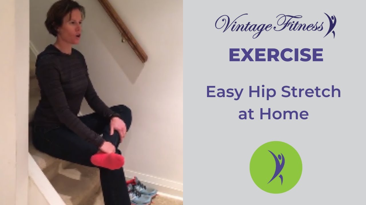 Easy hip stretch at home - YouTube