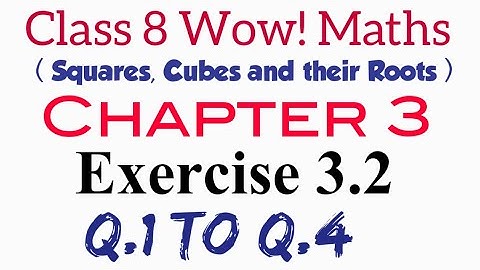 Exercise 3.2 Class 8 Wow Maths