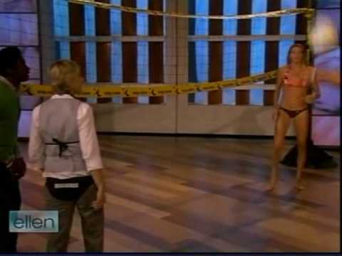 Ellen playing volleyball