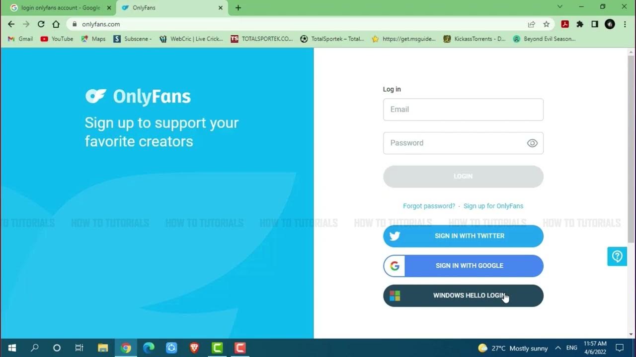 How To Login OnlyFans Account 2022 Sign In Help Login To YouTube