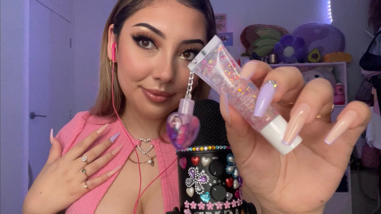 ASMR lip gloss and lip balm haul! 💖 aesthetic & cute + rambles