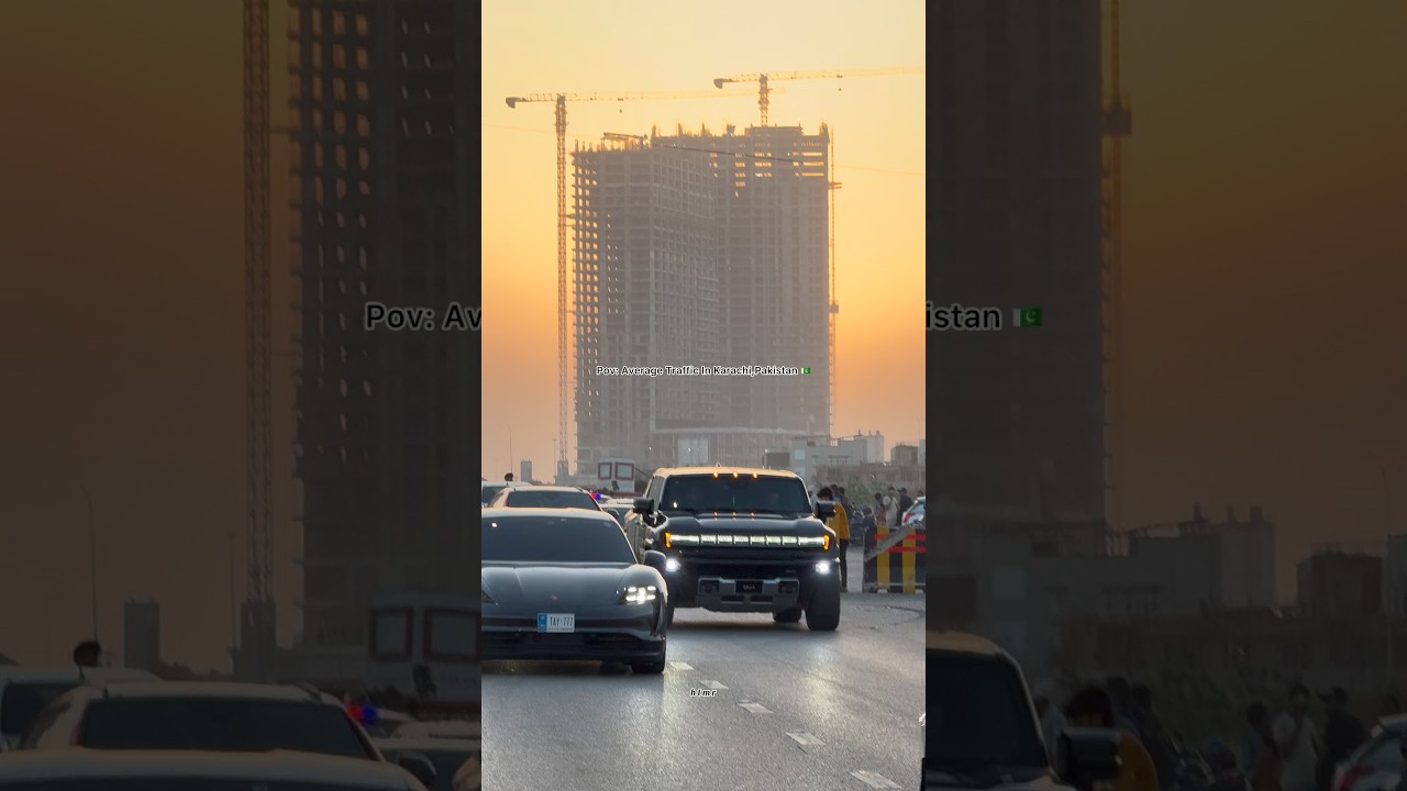 Pov: Average Traffic In Karachi,Pakistan #cars #automobile #bmw #mercedes #mustang #lamborghini