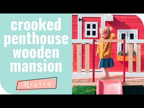 crooked mansion wooden playhouse