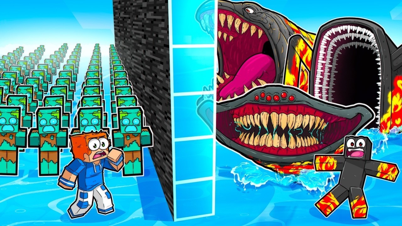 Minecraft VON DER MEERESMONSTER-Bauherausforderung – Anfänger vs. Profi vs. Hacker vs. Gott