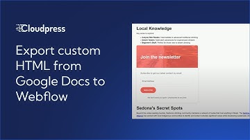 Export custom HTML from Google Docs to Webflow