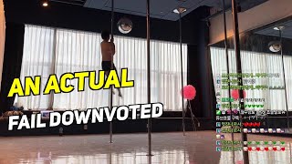 Pole Dancing Fail With Chat Reaction