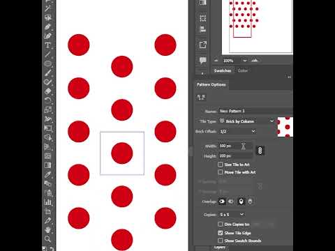How to make polka half dot checkerboard pattern in illustrator?