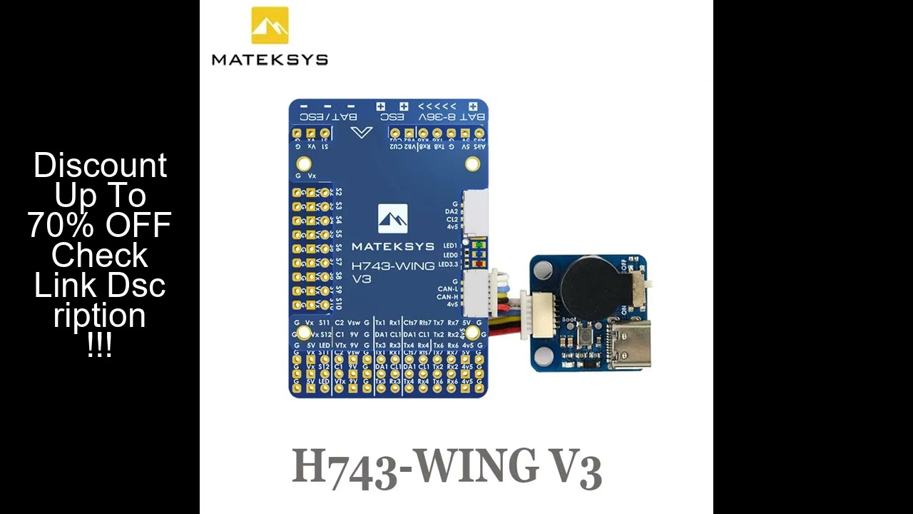 Matek H743-WING V3 STM32H743VIT6 Built-in OSD Support Dual Camera INAV Flight Controller for RC FPV