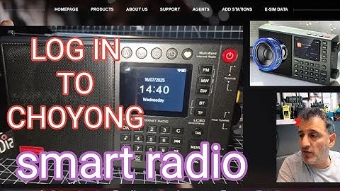 Choyong LC-90 , Log in To Account ADD Podcast/Staion Favorites using PC