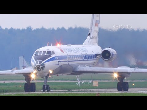 Tu-134 turn around and departure RF-66000 Northern Fleet of the Russian Navy