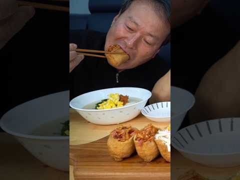 대왕 유부 초밥에 국수 후루룩~ #먹방 #shorts #요리