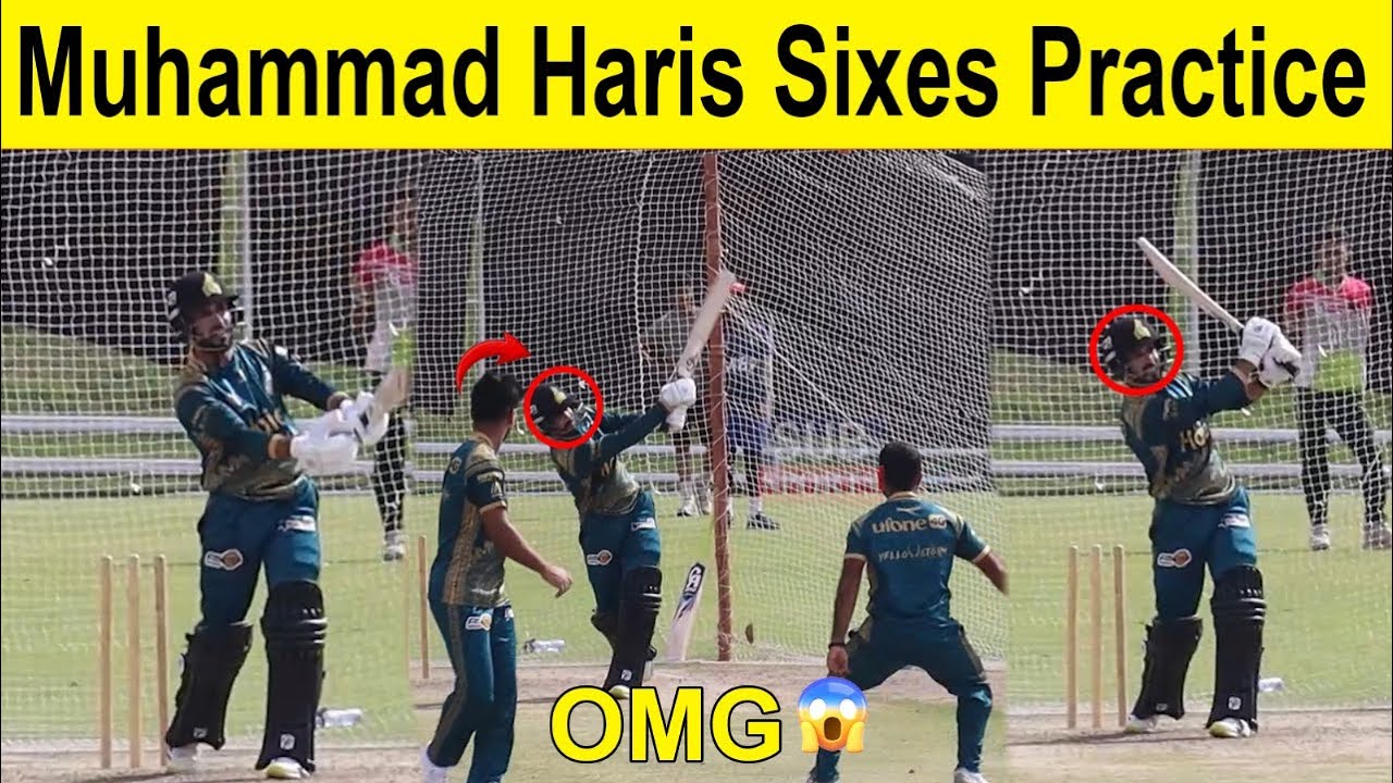 Muhammad Haris Power Hitting in practice session for PSL10