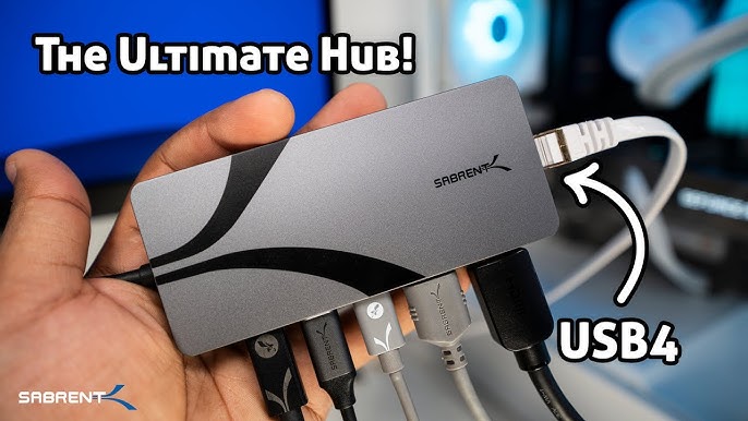 SABRENT 4 Port USB 3.0 Hub With Power Switches!! 