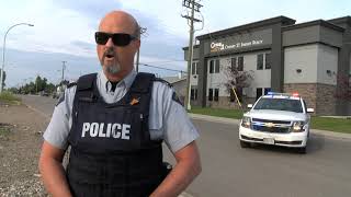Fort St. John RCMP close down street due to an incident