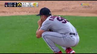 Jose Abreu gets Drilled in the head with a pitch and the Benches clear!!